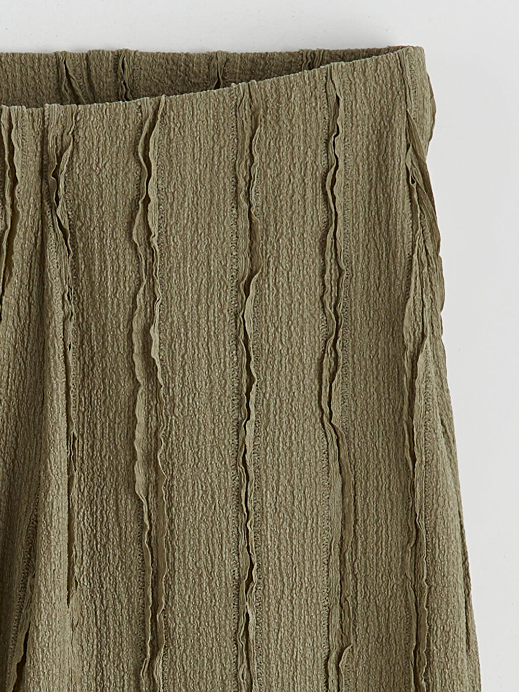 Женские текстурированные брюки с эластичным поясом-5