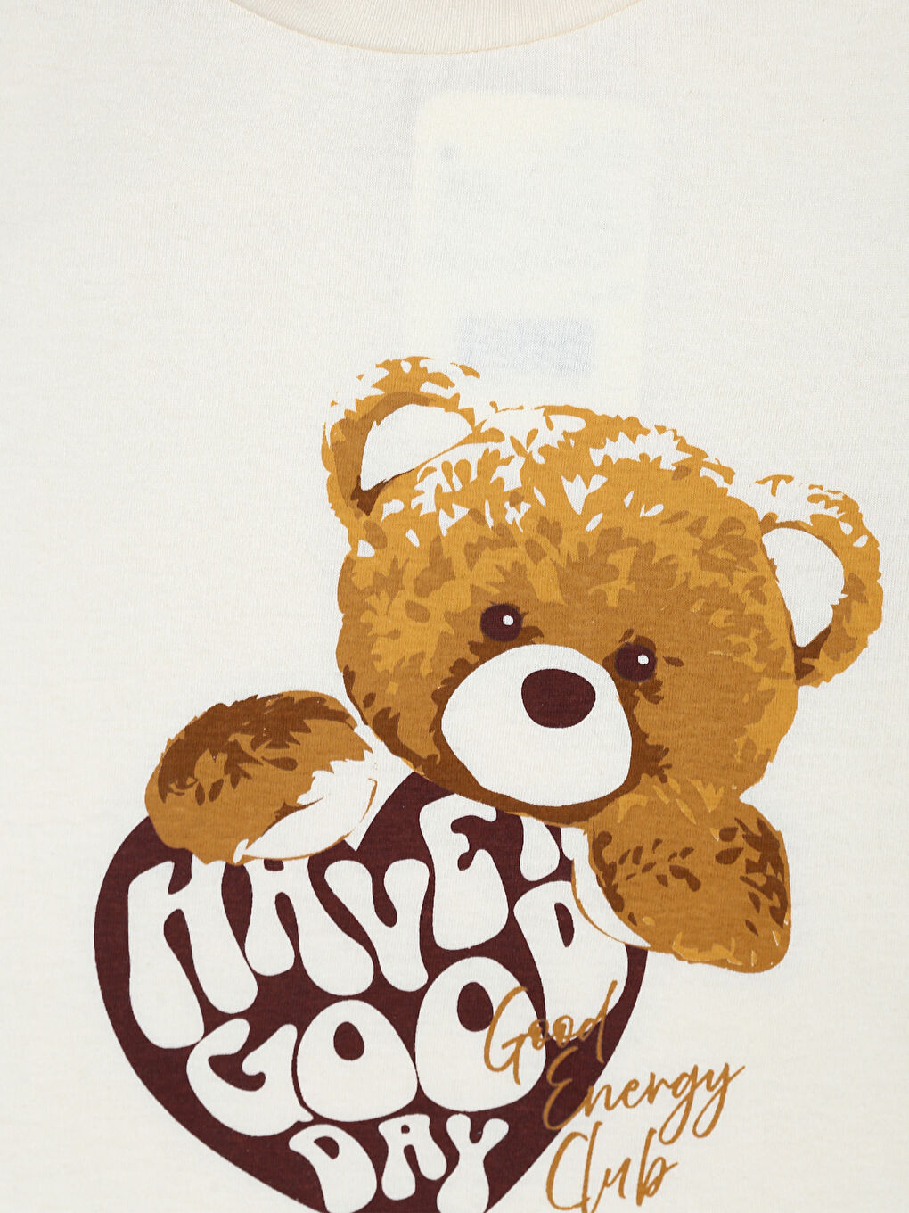 Crew Neck Printed Girls' T-Shirt-2