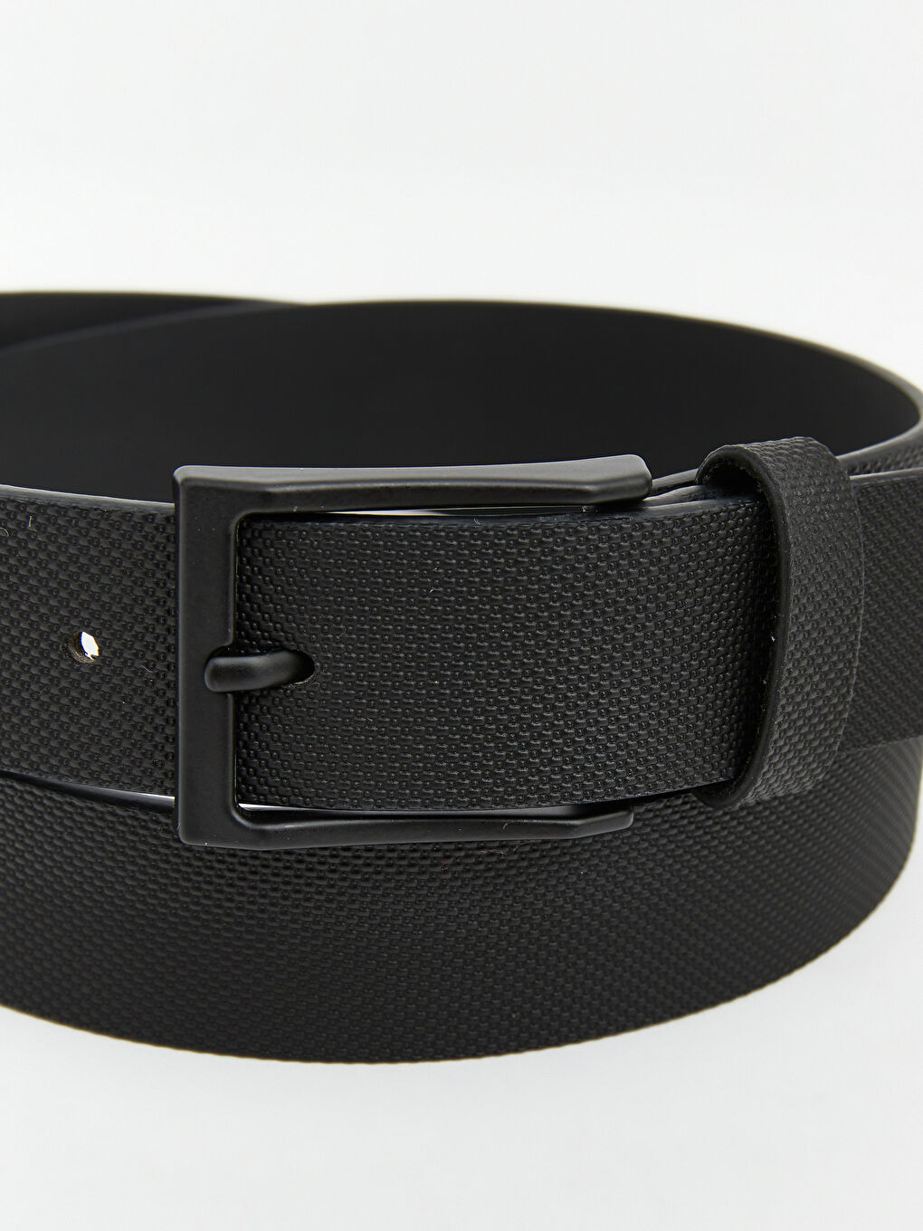 Siyah Deri Görünümlü Erkek Kemer-3