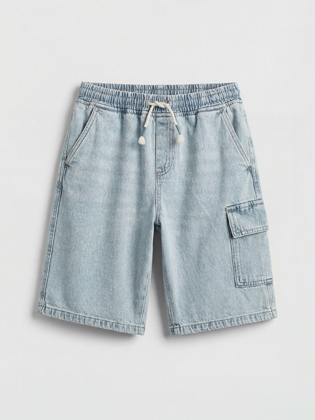 Elastic Waist Boys' Cargo Jean Shorts