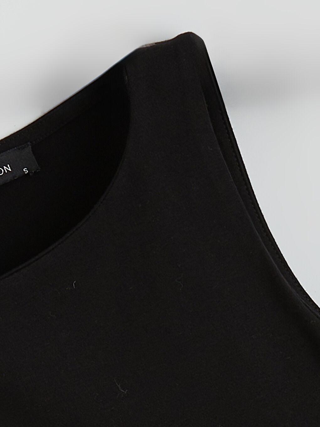 Siyah Bisiklet Yaka Kadın Atlet-5