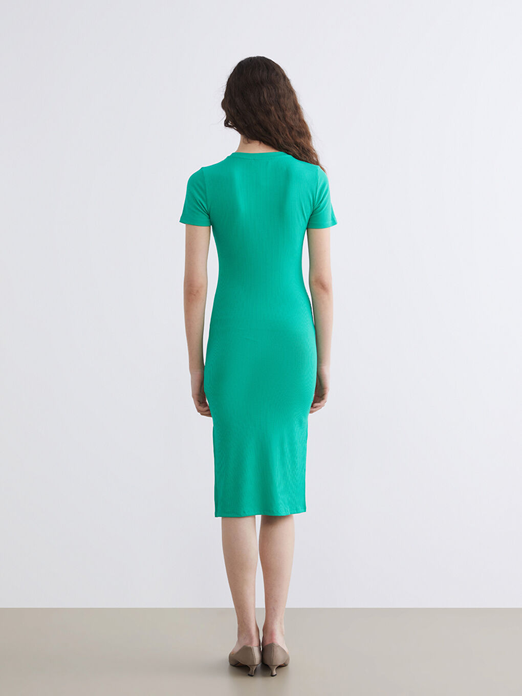 Женщины Зелёный Платье-3