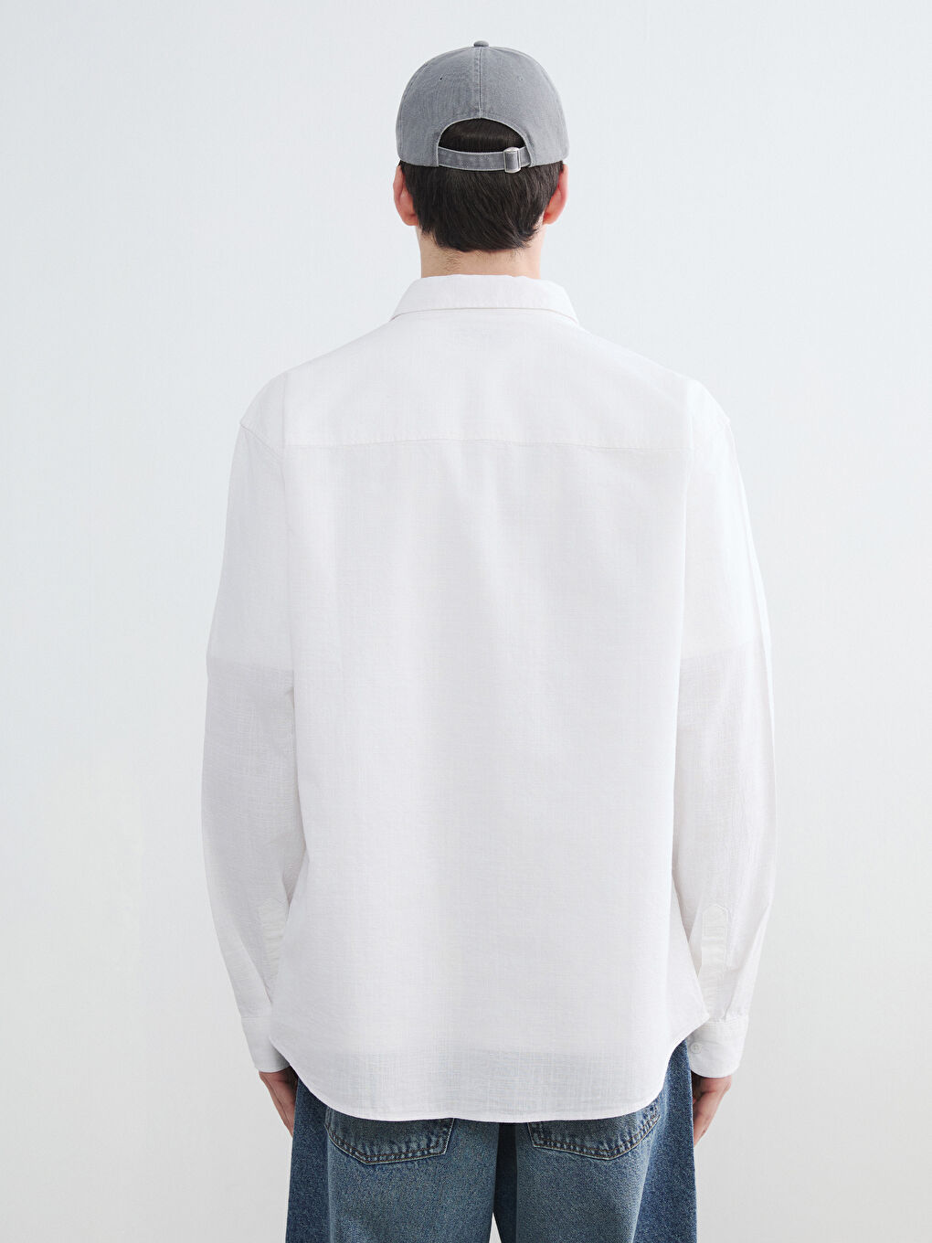 Regular Fit Linen Blend Men's Shirt-3