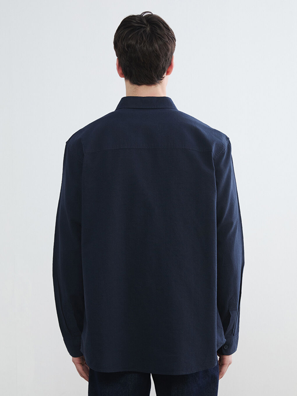 Regular Fit Leinenmischung Herrenhemd-3