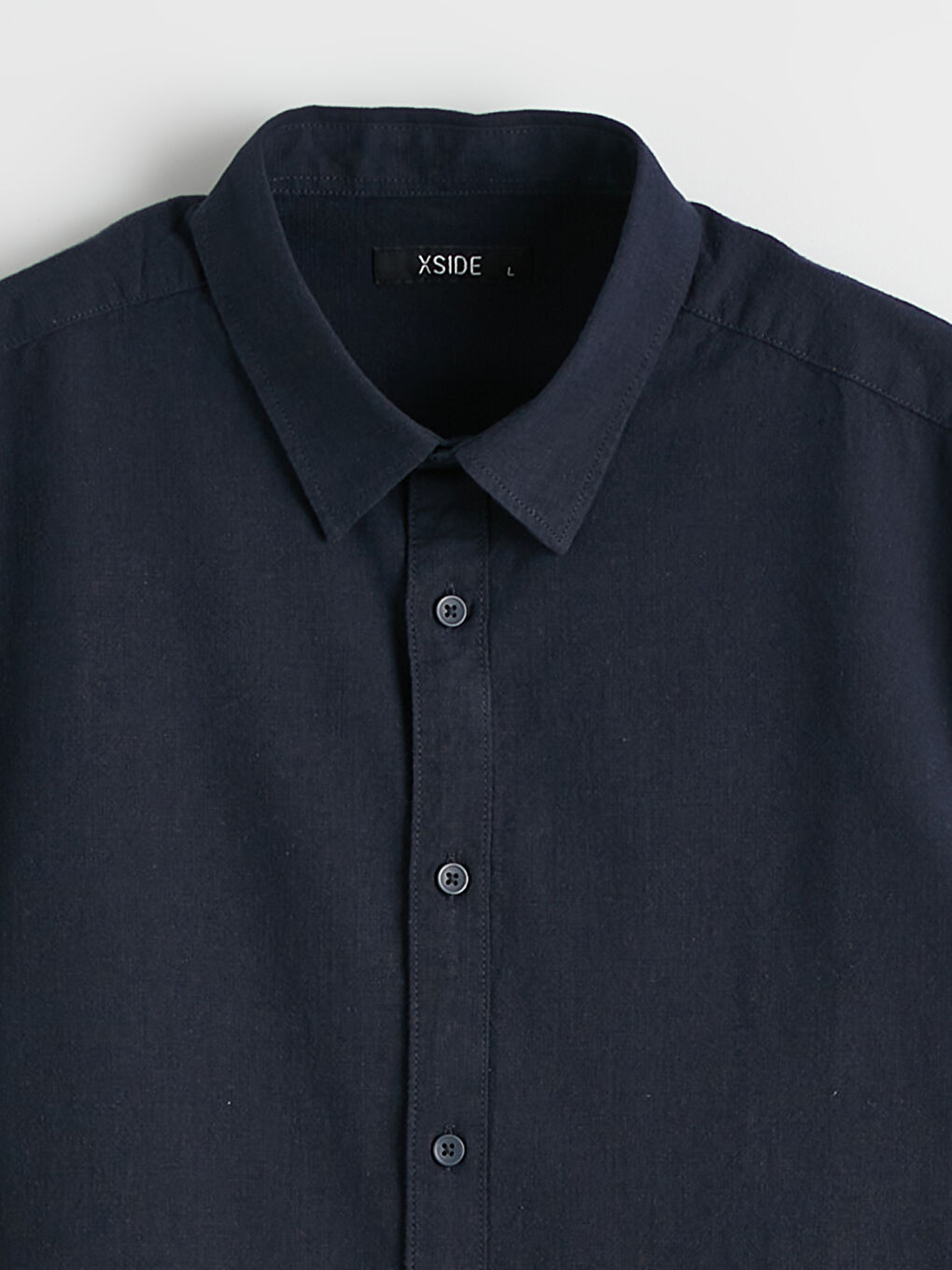 Regular Fit Leinenmischung Herrenhemd-5