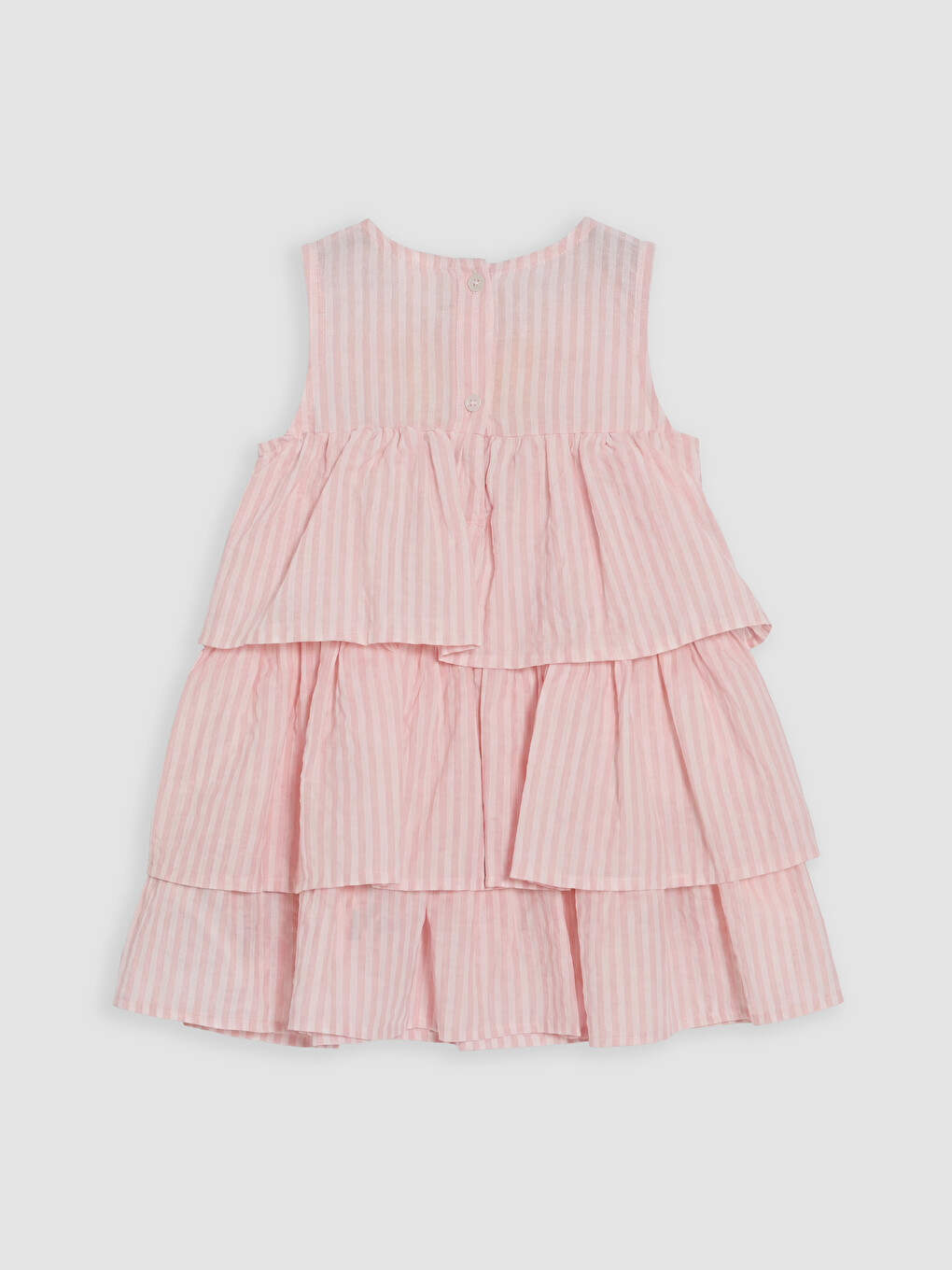 Pembe Kiraz Nakışlı Kız Bebek Elbise-2
