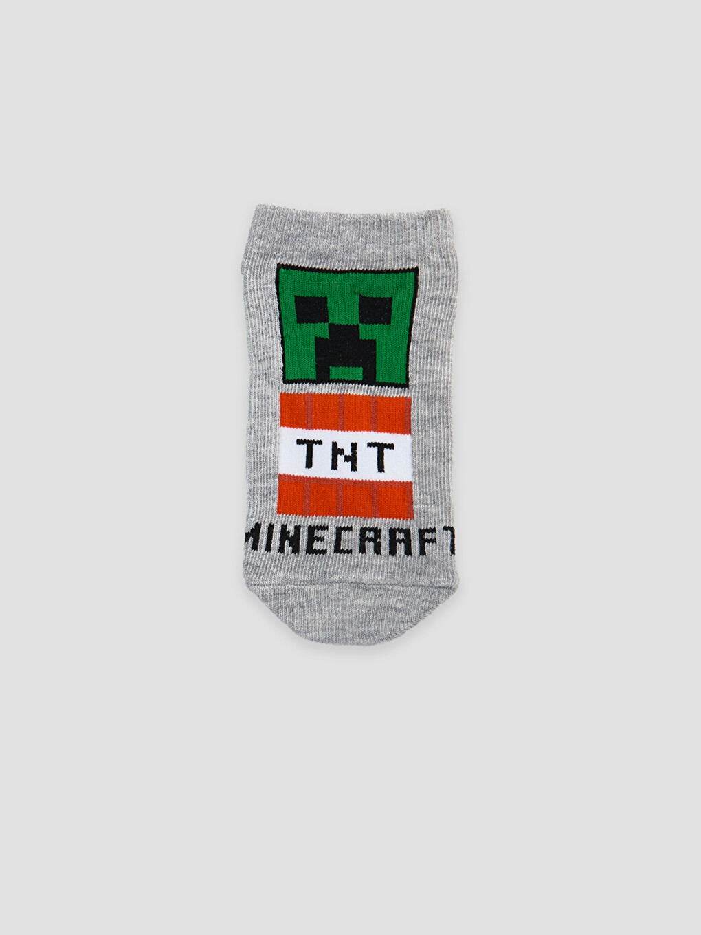Gri Minecraft Erkek Çocuk Patik Çorap