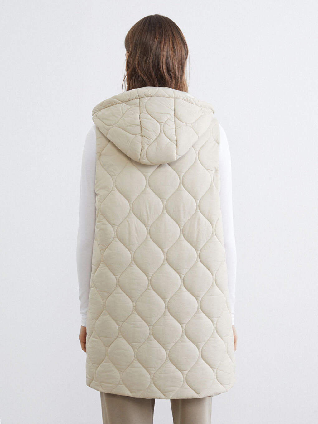 Women's Hooded Quilted Puffer Vest-4