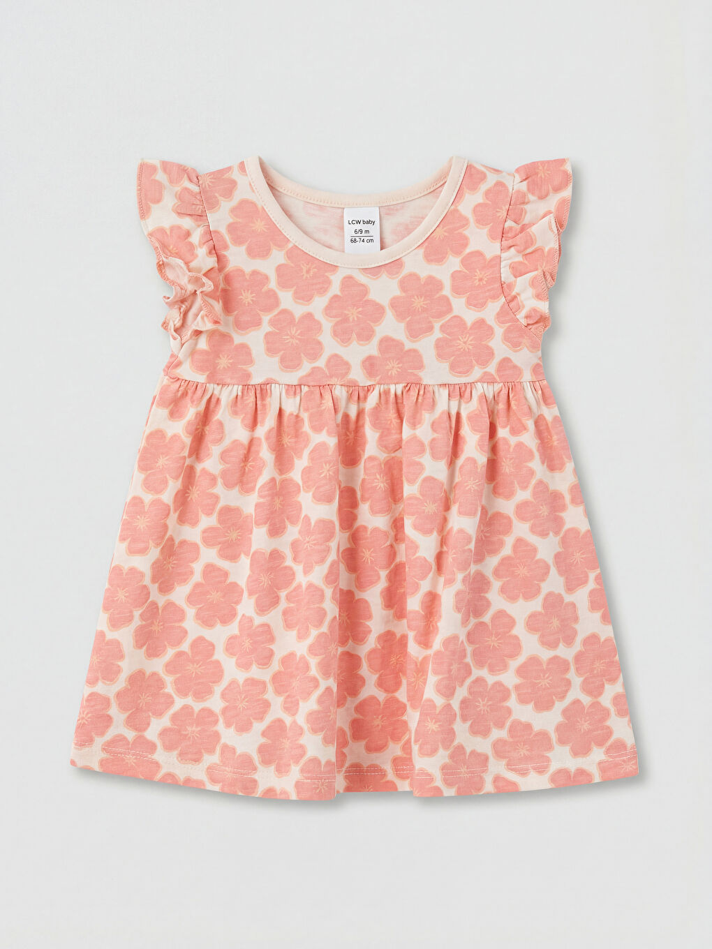 Mercan Fırfırlı Kız Bebek Elbise 3'lü-1