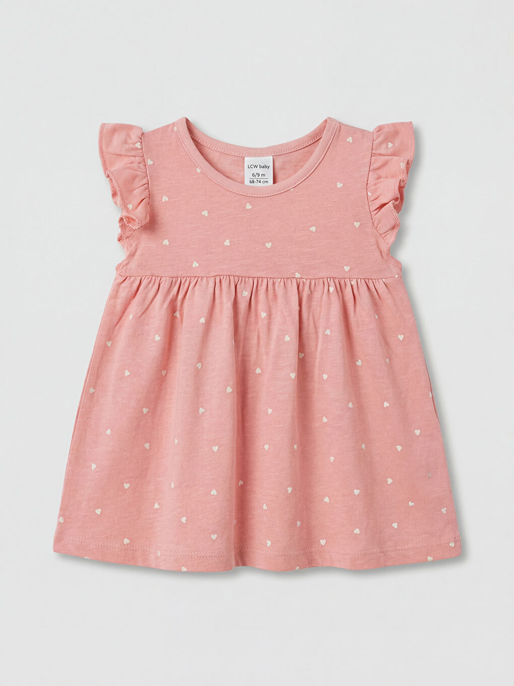 Mercan Fırfırlı Kız Bebek Elbise 3'lü-3