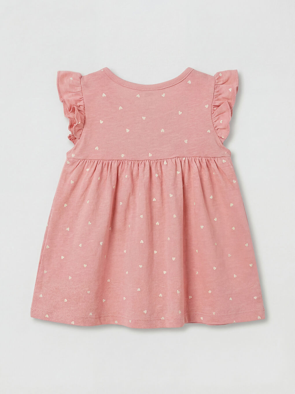 Mercan Fırfırlı Kız Bebek Elbise 3'lü-4