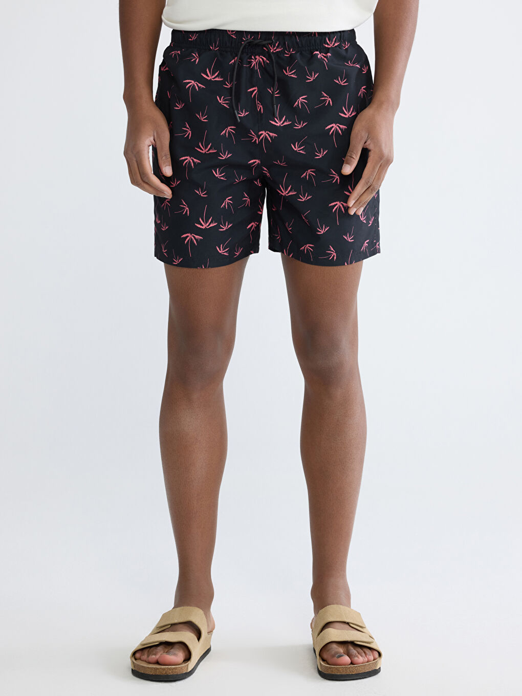 Short Printed Men's Swimming Shorts-1