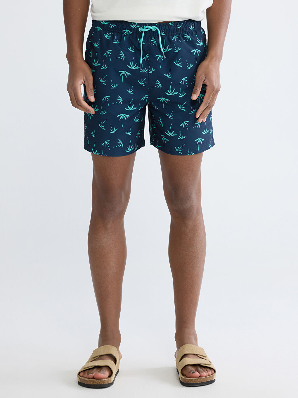 Short Printed Men's Swimming Shorts-1