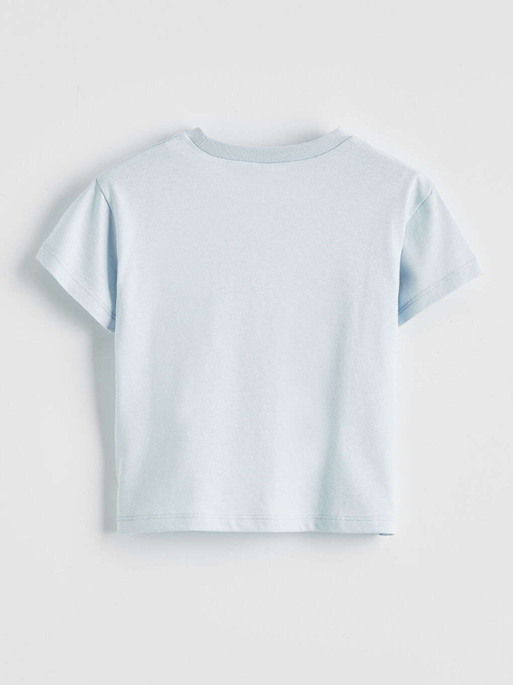 Mavi Bisiklet Yaka Baskılı Erkek Bebek Tişört-1