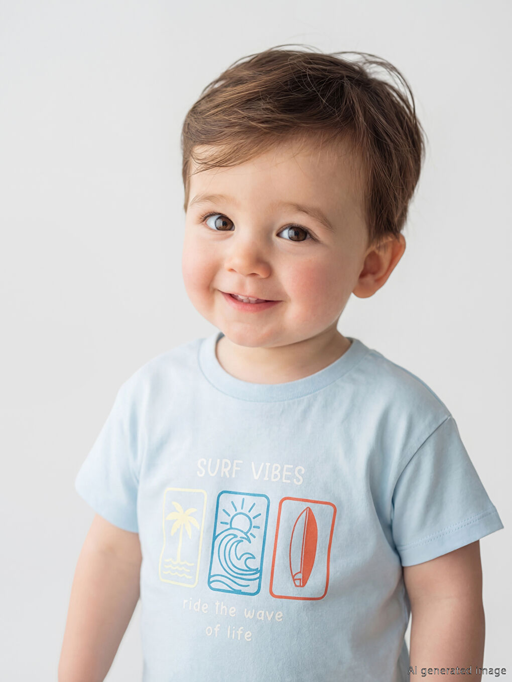 Crew Neck Printed Baby Boys' T-Shirt