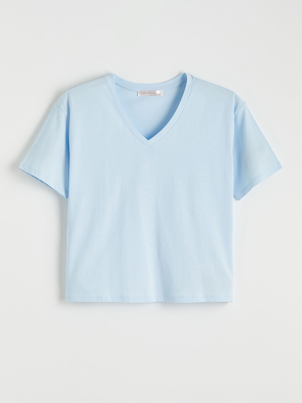 Ekru V Yaka Desenli Kadın Kaprili Pijama Takımı-5