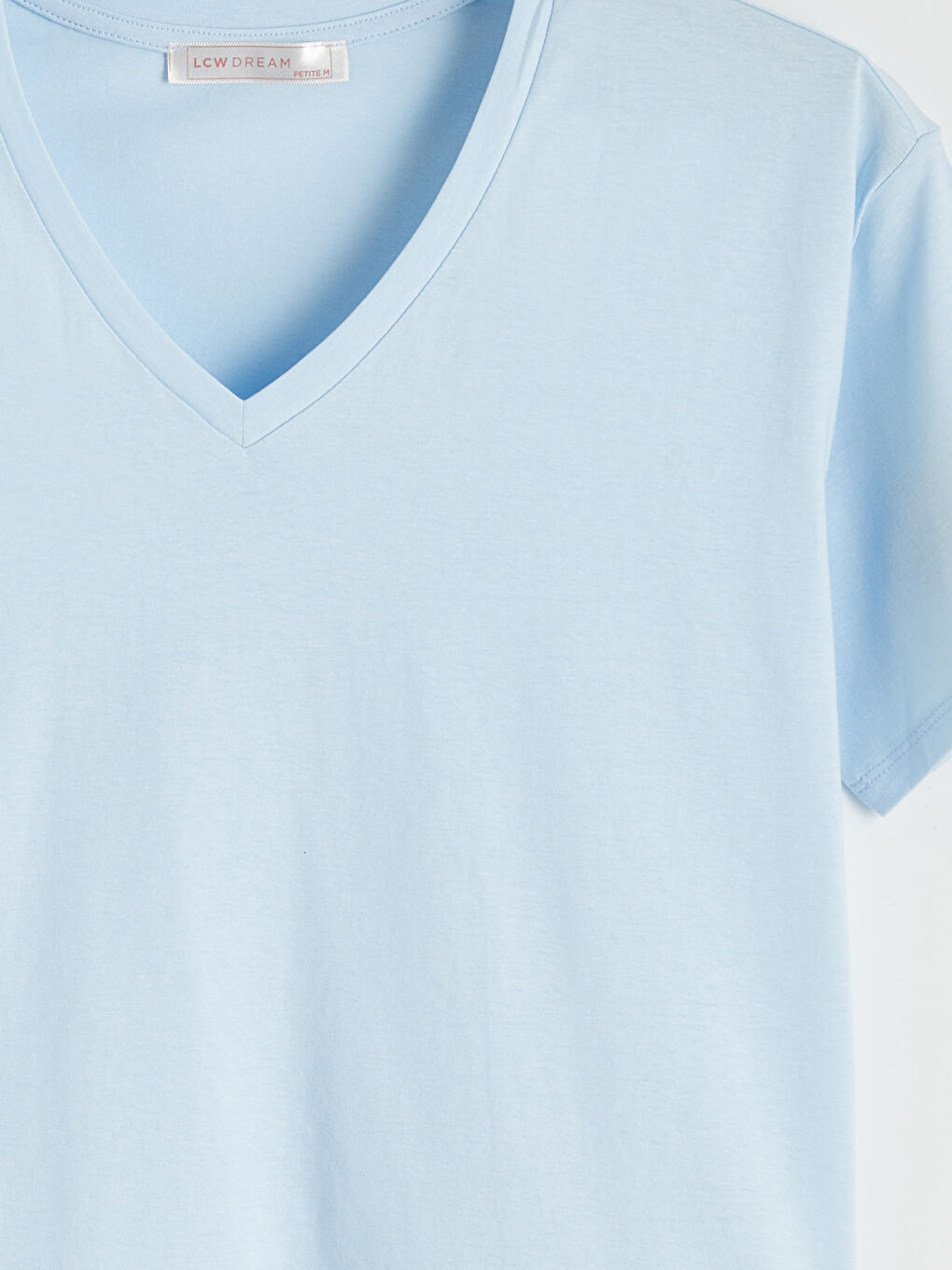 Ekru V Yaka Desenli Kadın Kaprili Pijama Takımı-7