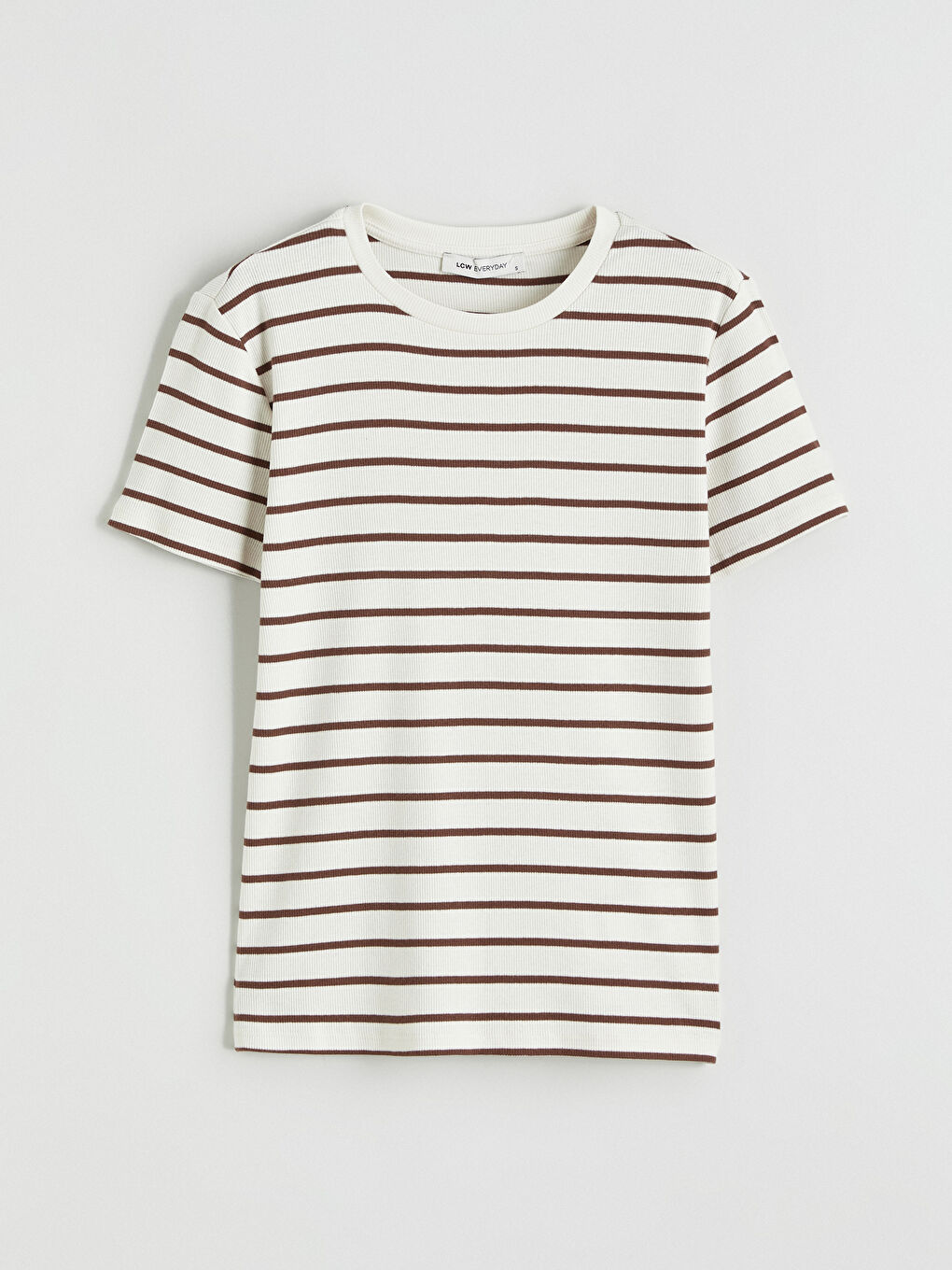 Women's Striped Crew Neck T-Shirt-4