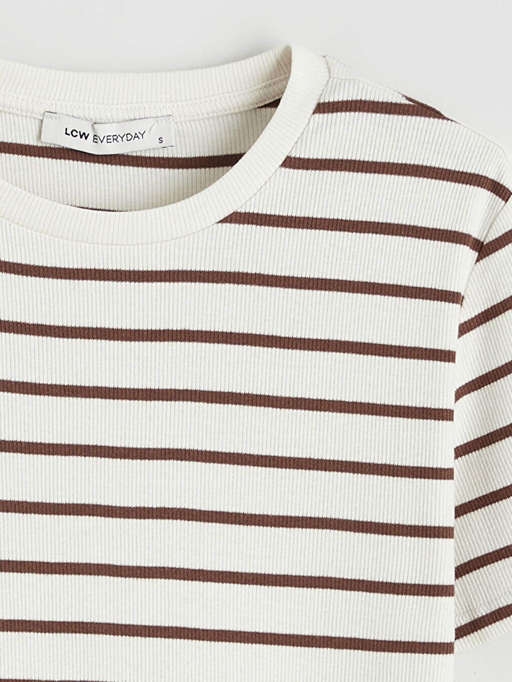 Women's Striped Crew Neck T-Shirt-5