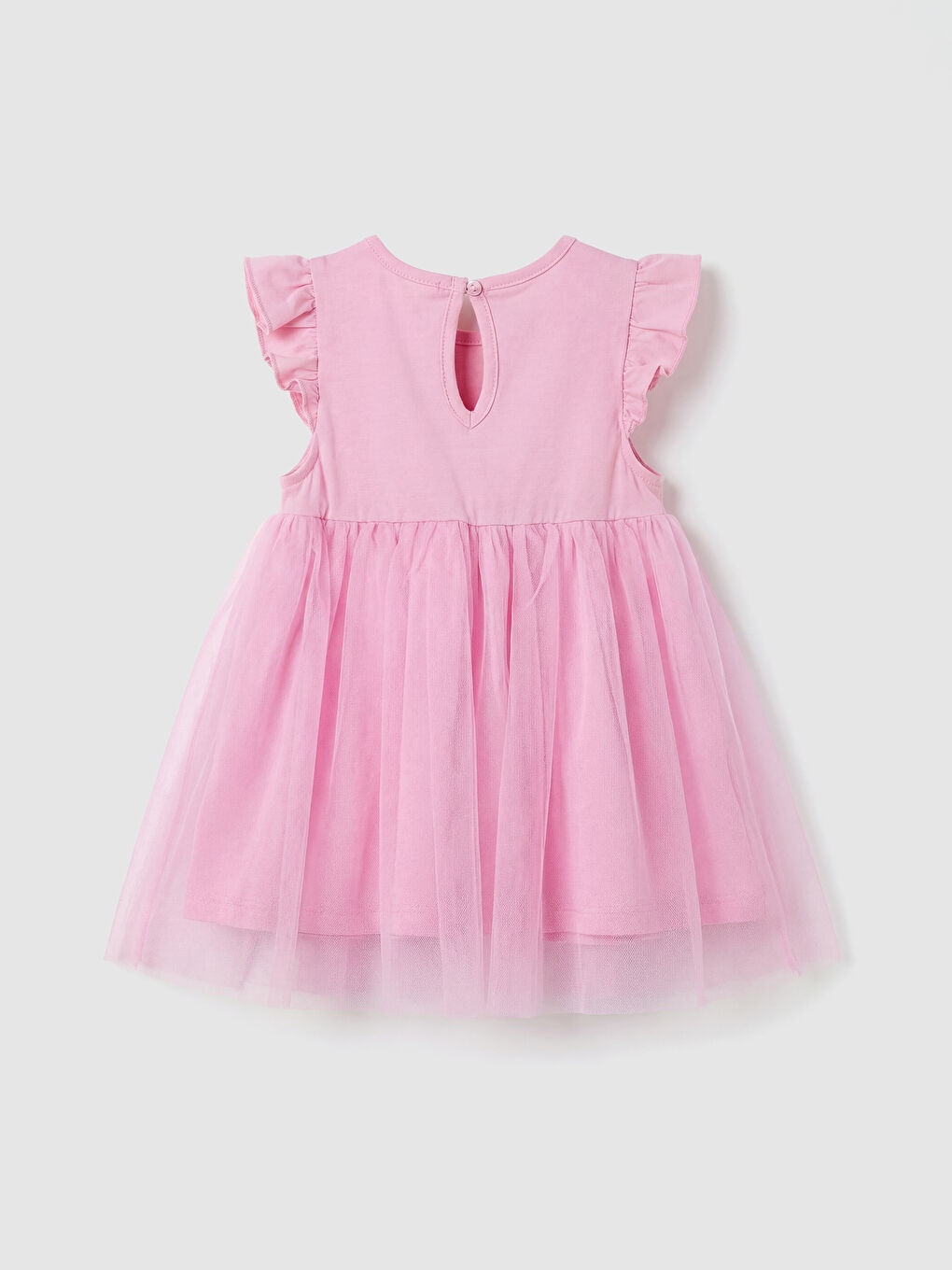 Pembe Fırfır Detaylı Kız Bebek Tütü Elbise-1