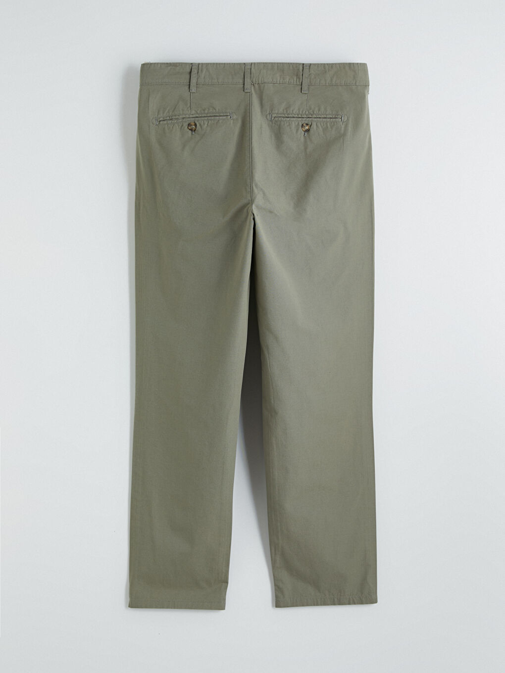 Haki Rahat Kalıp Geniş Paça Erkek Chino Pantolon-5