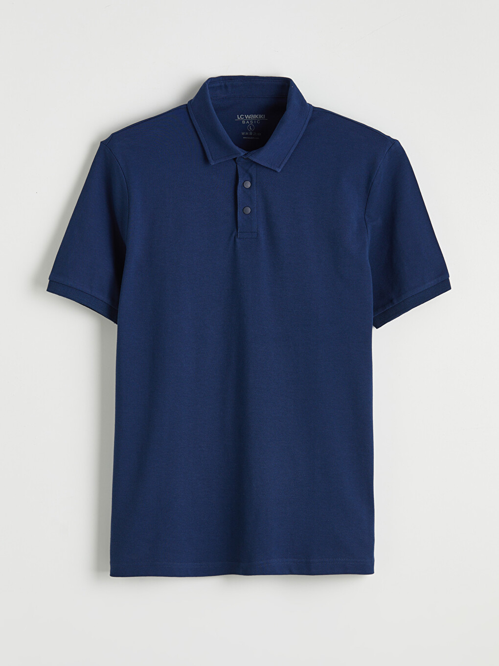 Lacivert Polo Yaka Pike Erkek Tişört-4