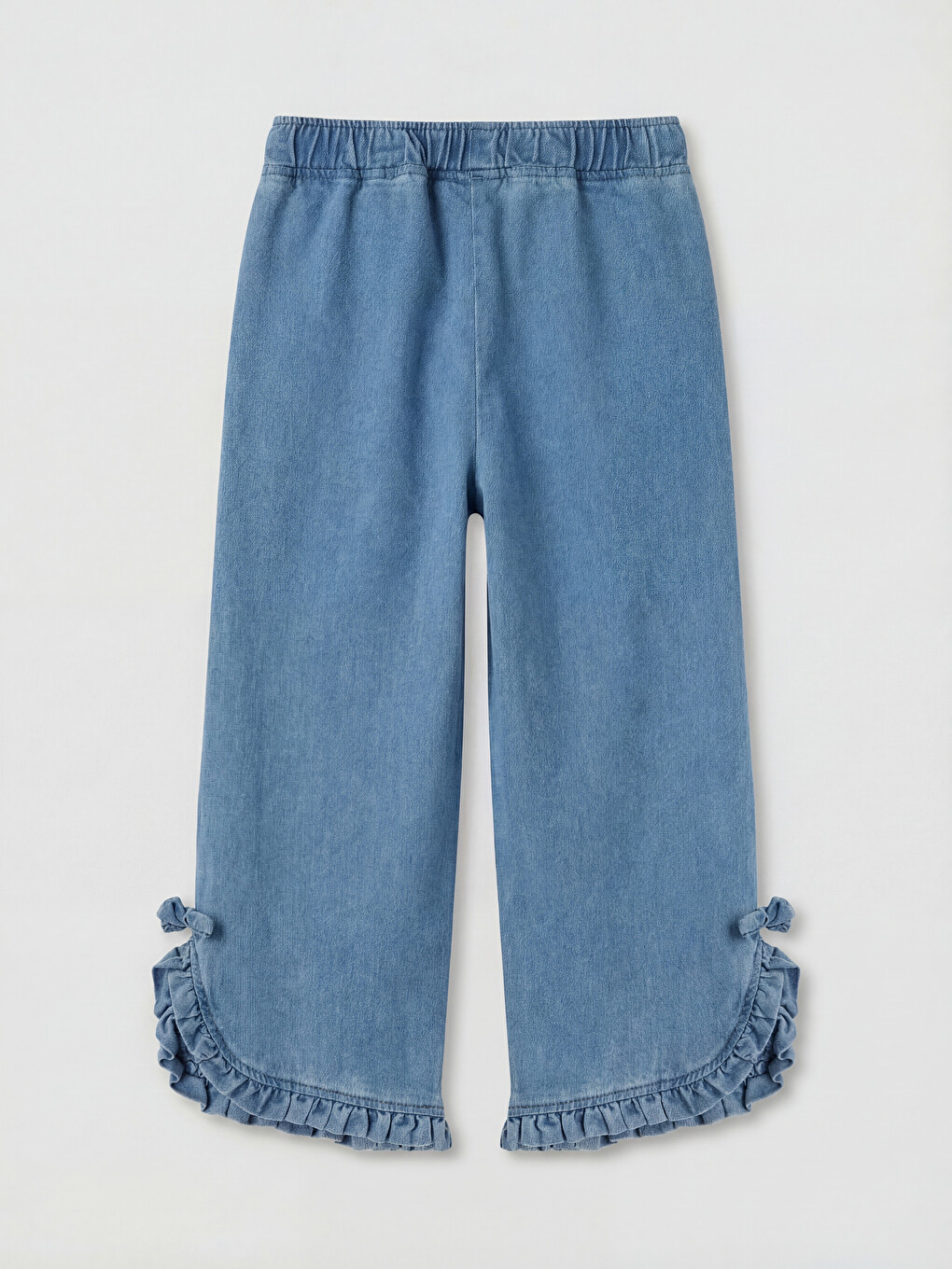 Regular Fit Ruffled Bow Girls' Jeans-1