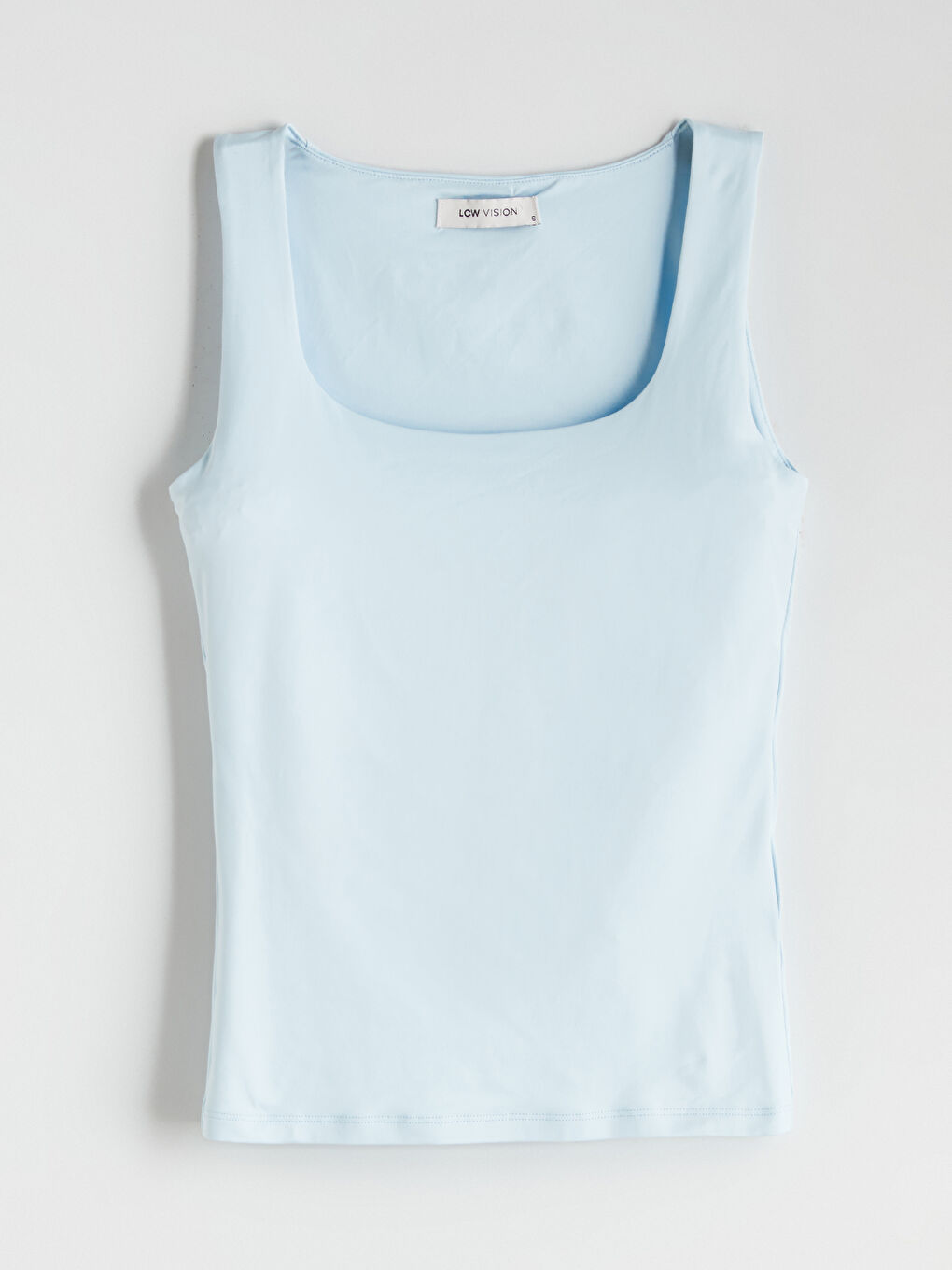 Женщины Голубой Майка-4