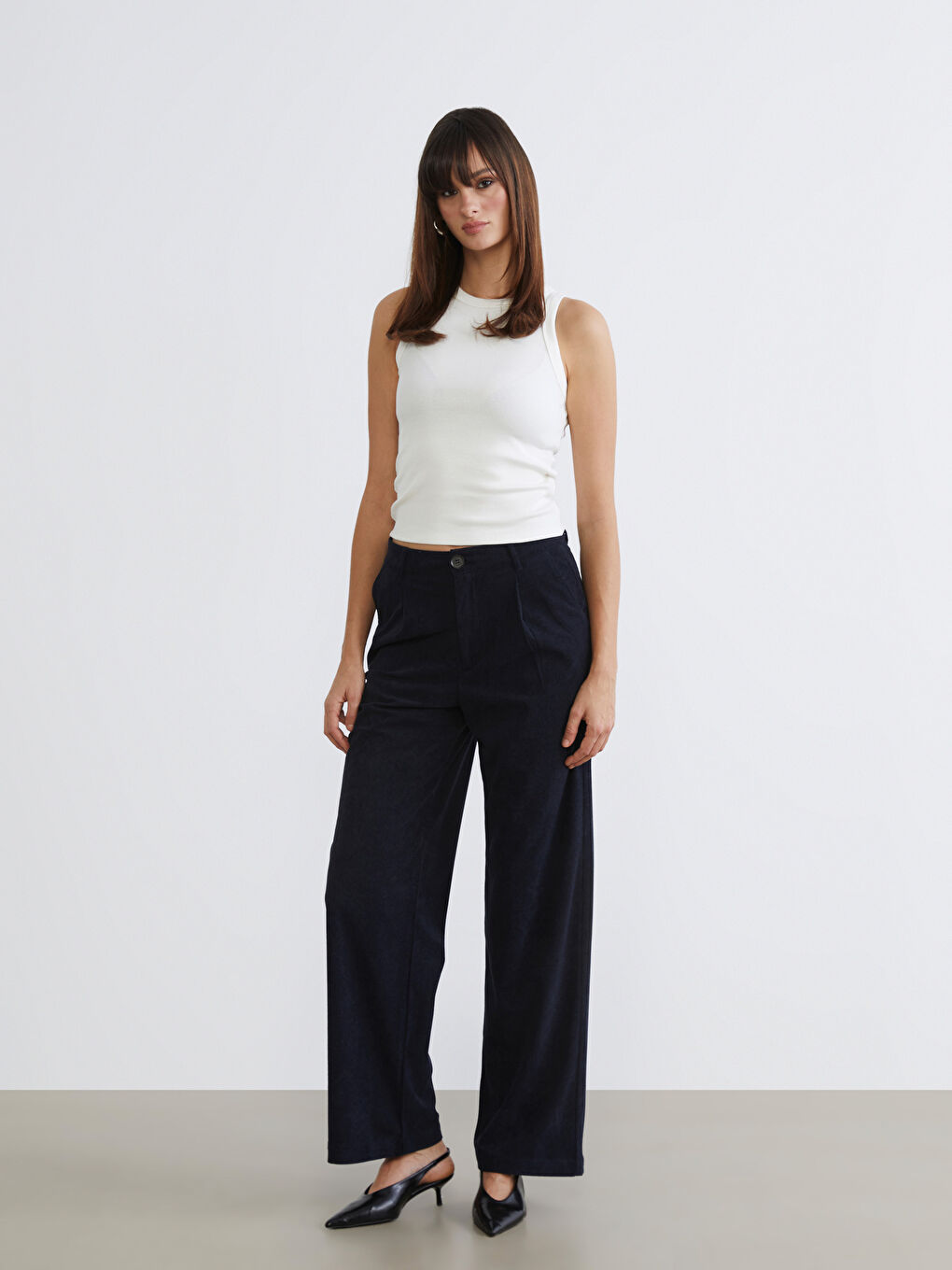 Žena EKRU Majica bez rukava-1