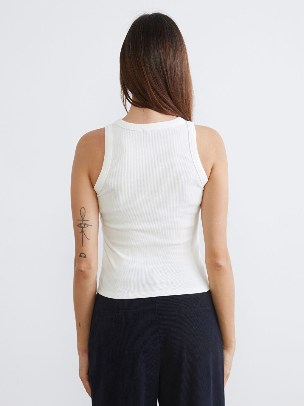 Žena EKRU Majica bez rukava-3