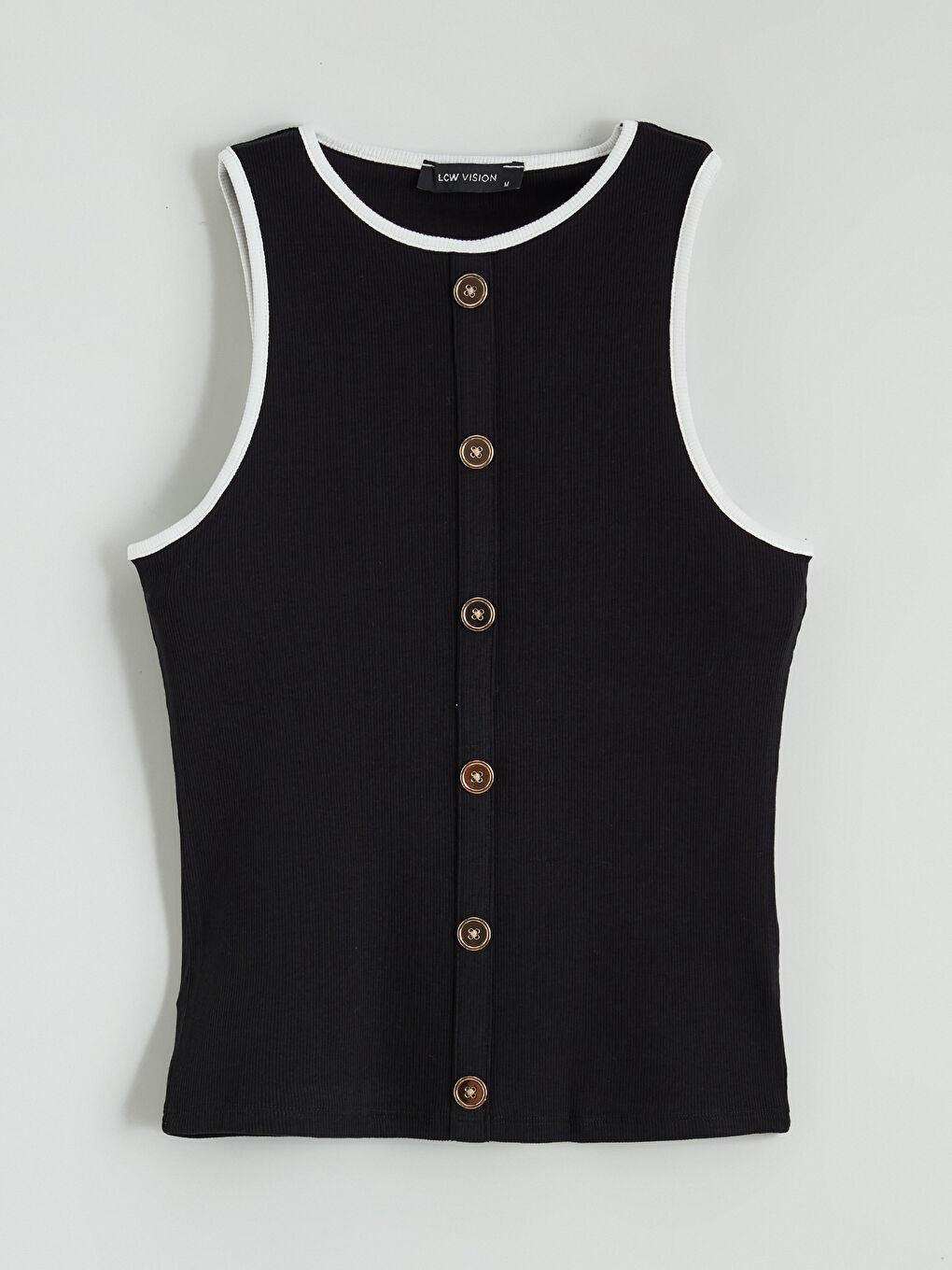 Женское боди с деталями на пуговицах-4