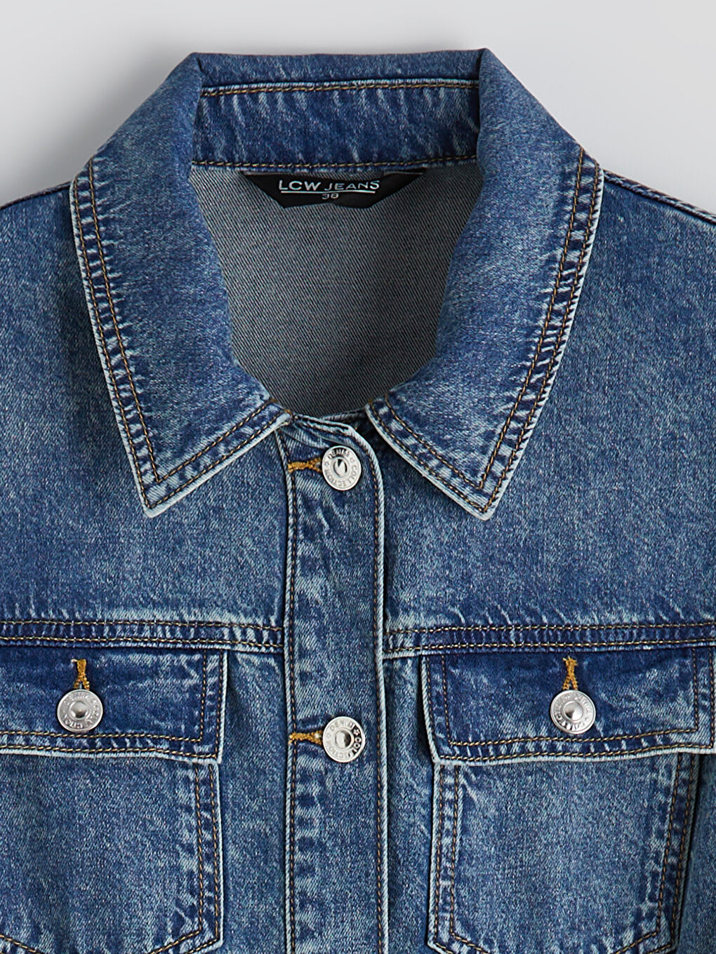 Γυναίκα ΜΠΛΕ Τζιν Φόρεμα-5