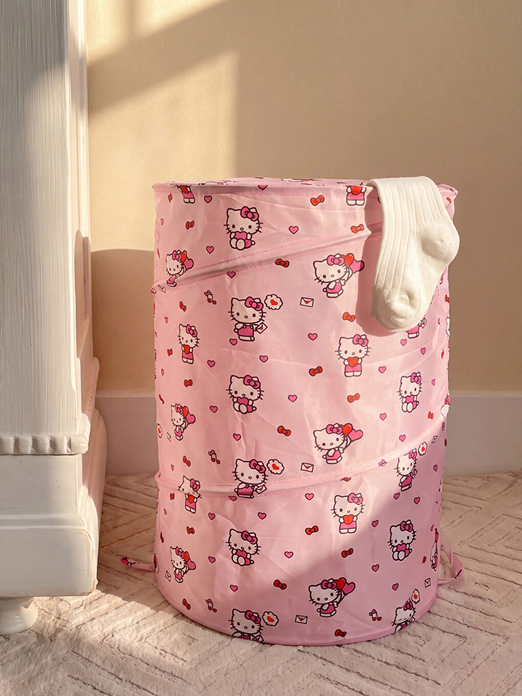  Hello Kitty Baskılı Çamaşır Sepeti