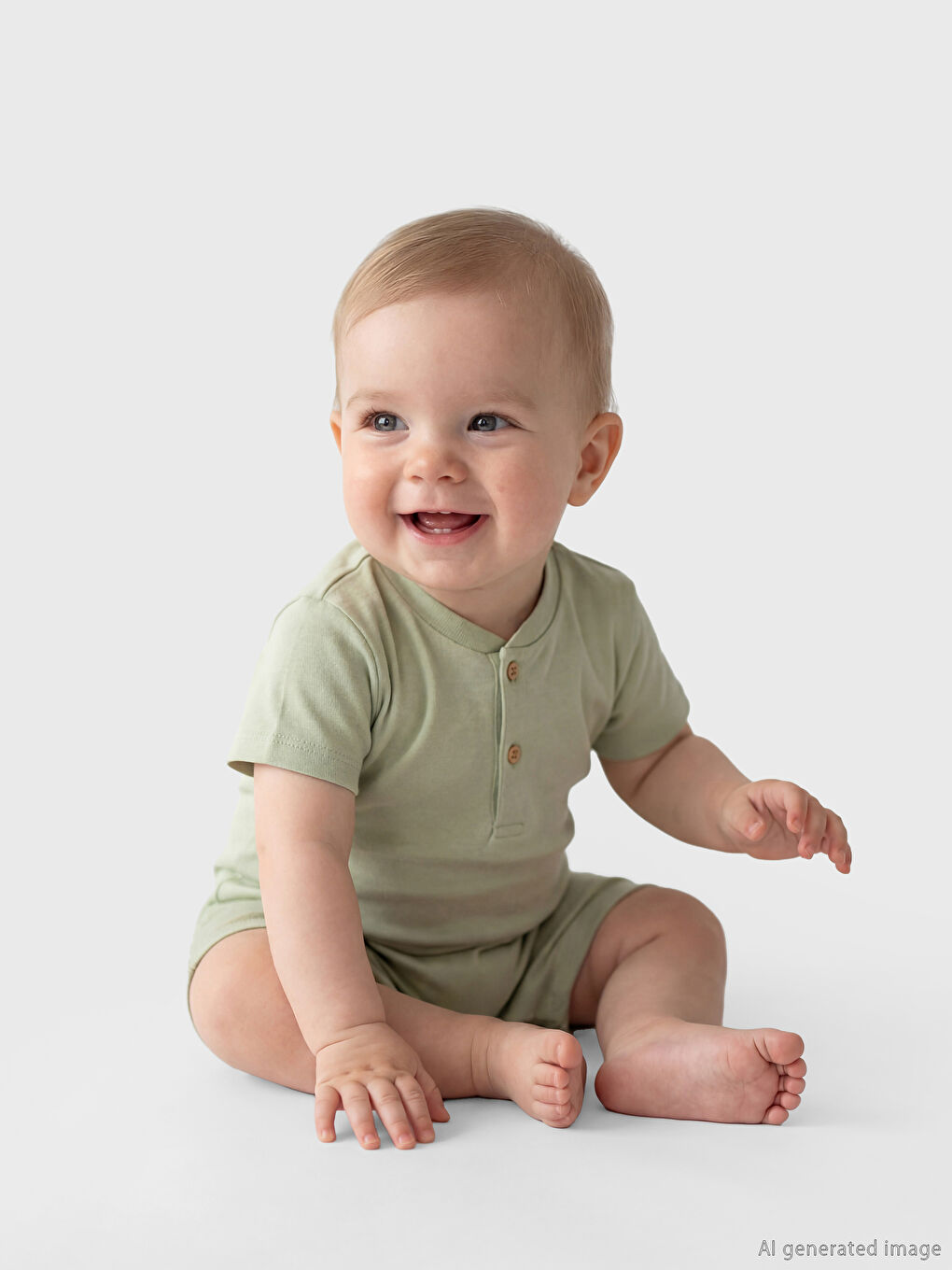 جمبسوت مطبوع قطعتين للأولاد الرضع.-2