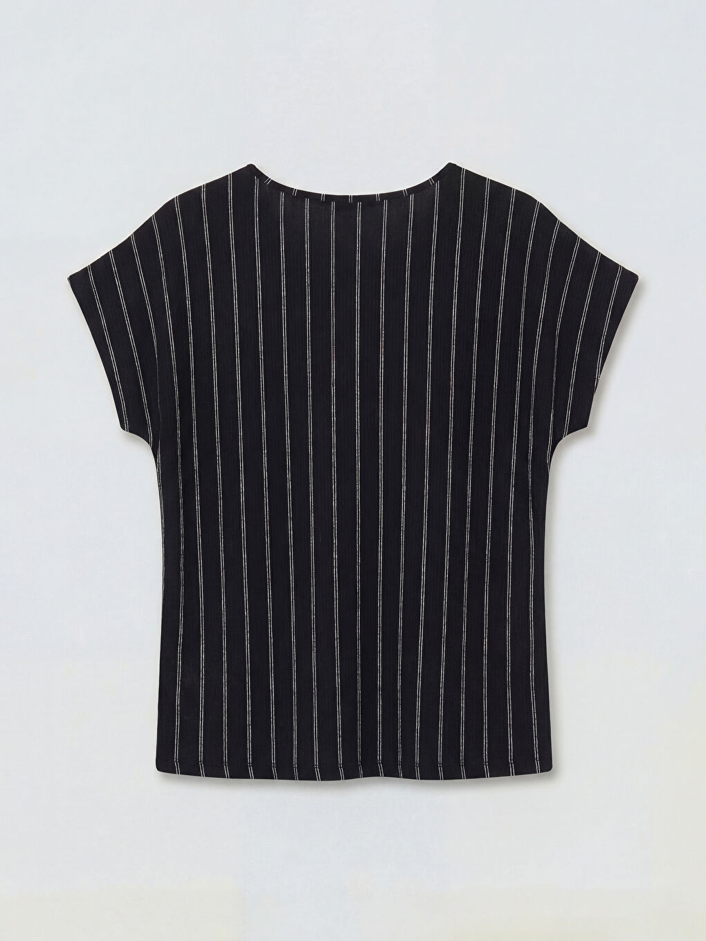 T-shirt à Rayures à Col Rond pour Femme-5