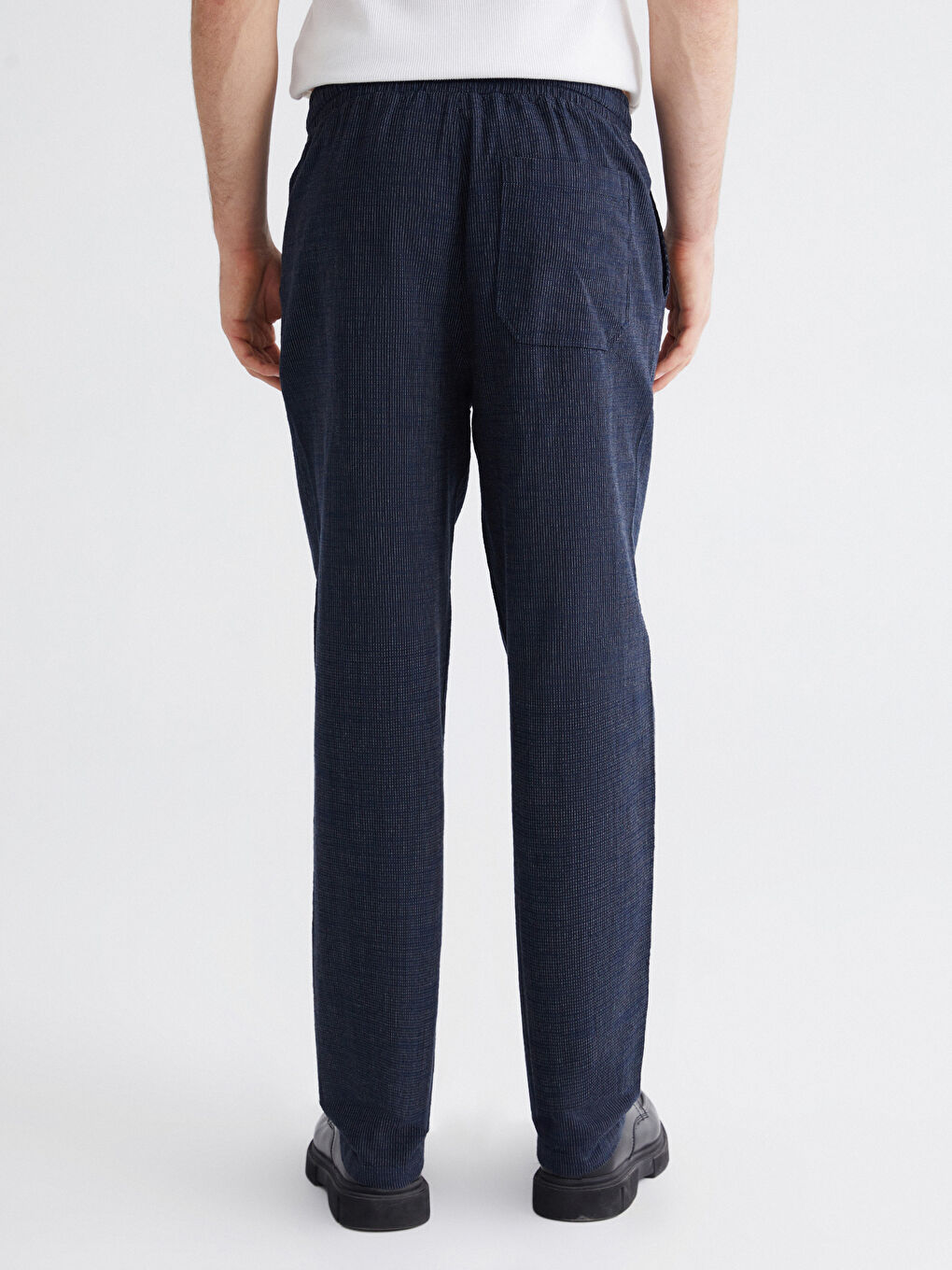 Брюки для мужчин свободного кроя с эффектом льна-3