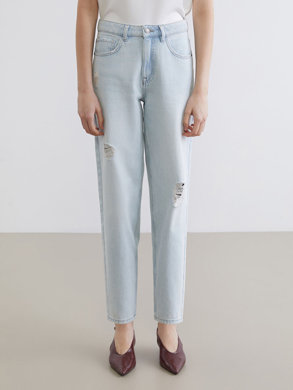 Женщины Индиго Джинсы-1