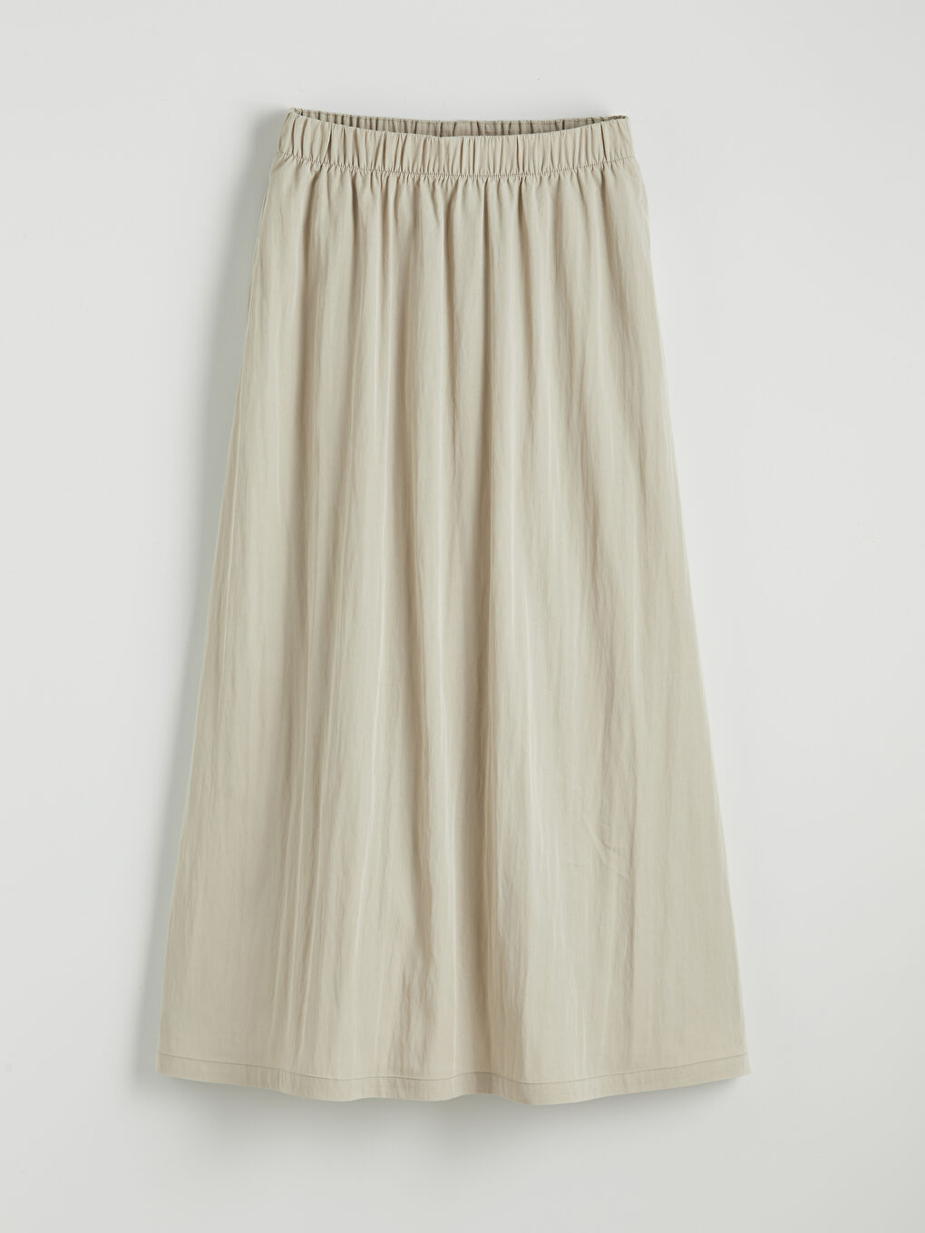 Women's Elastic Waist A-Line Poplin Skirt-4