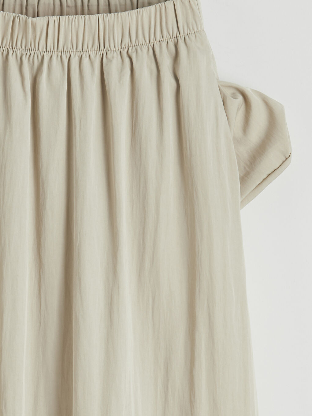 Women's Elastic Waist A-Line Poplin Skirt-5