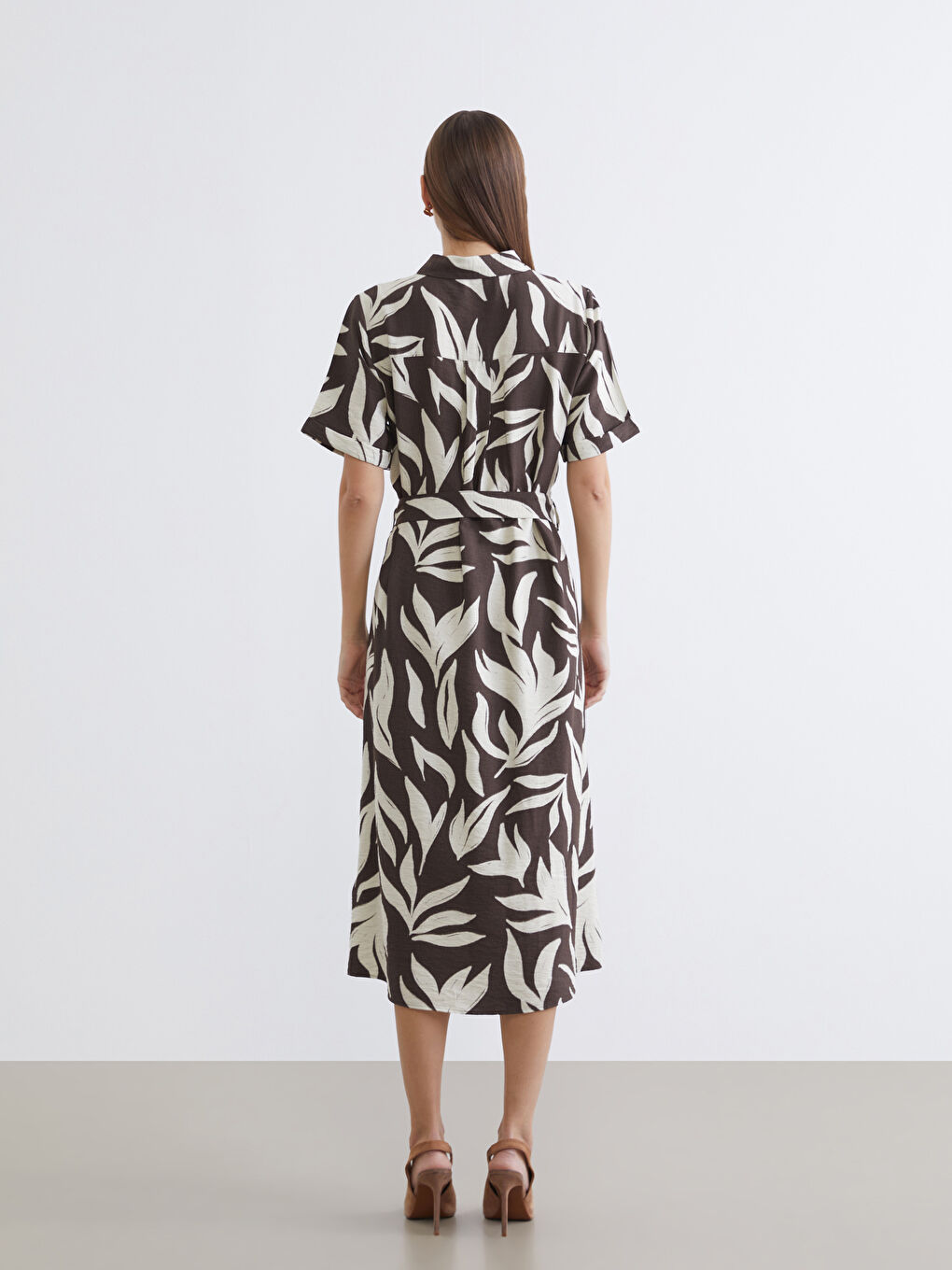 Robe de chemise BRUN Femme-3