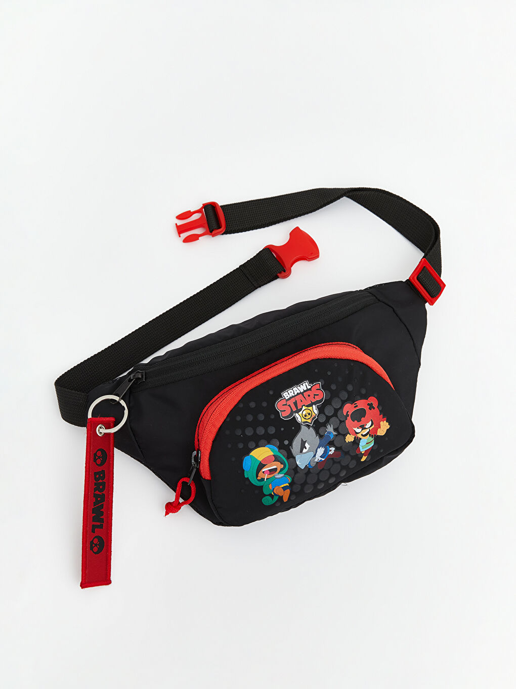 Siyah Brawl Stars Baskılı Erkek Çocuk Bel Çantası
