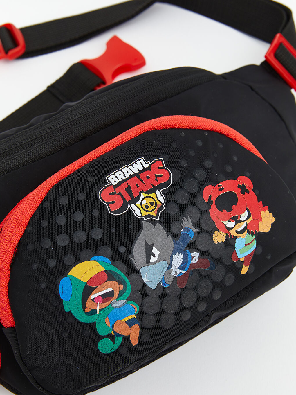 Siyah Brawl Stars Baskılı Erkek Çocuk Bel Çantası-1