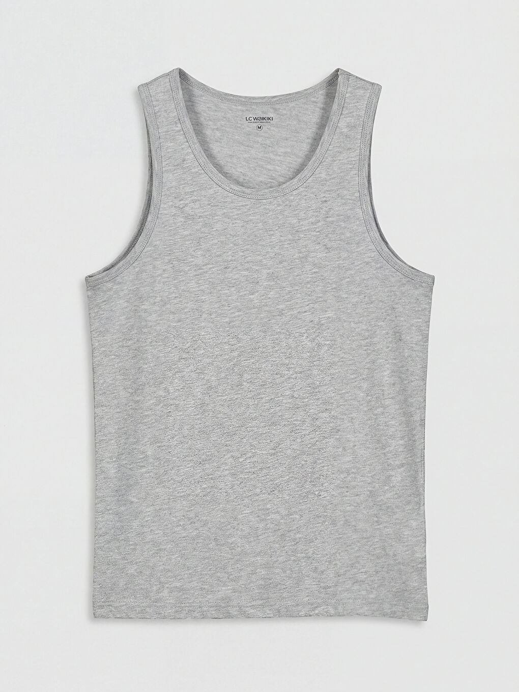 Gri U Yaka Penye Erkek Atlet-4