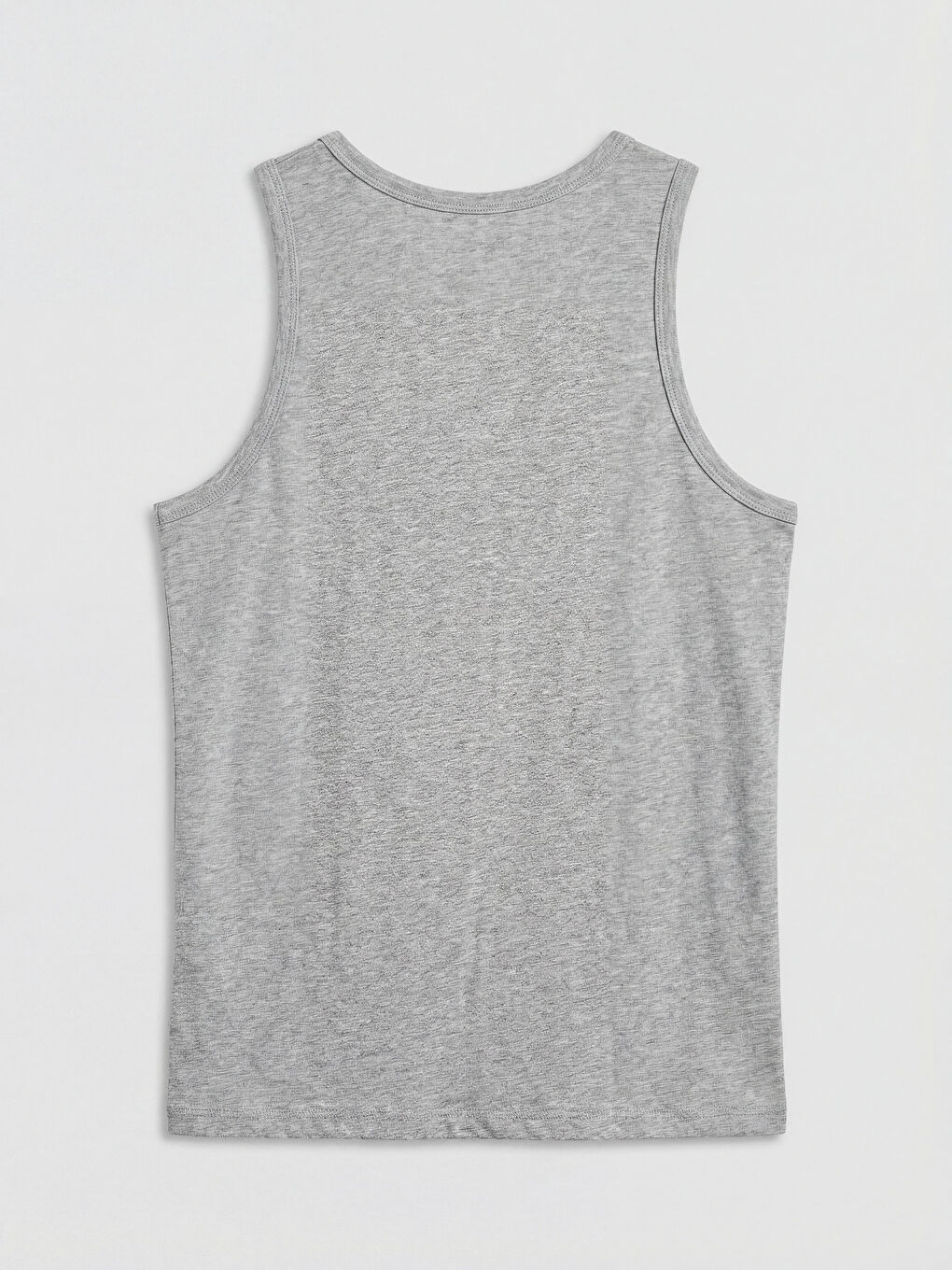 Gri U Yaka Penye Erkek Atlet-5