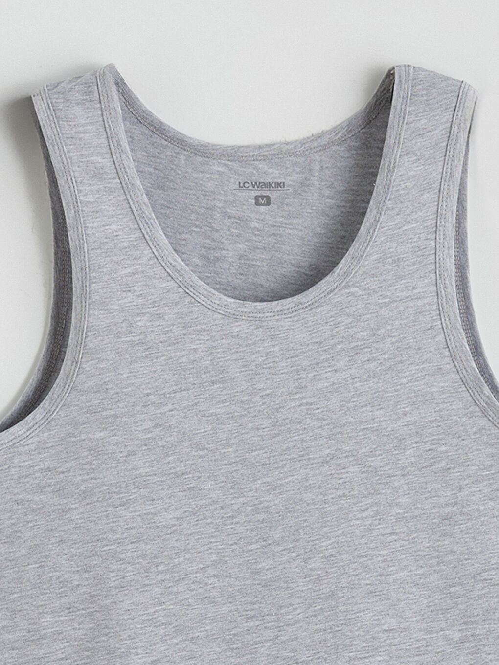 Gri U Yaka Erkek Atlet 3'lü-5