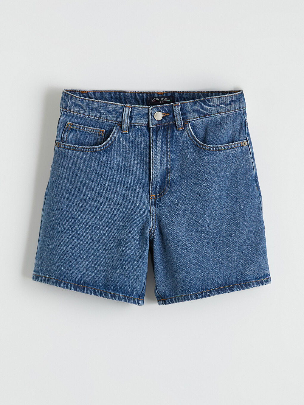 Woman Indigo Denim Shorts-4