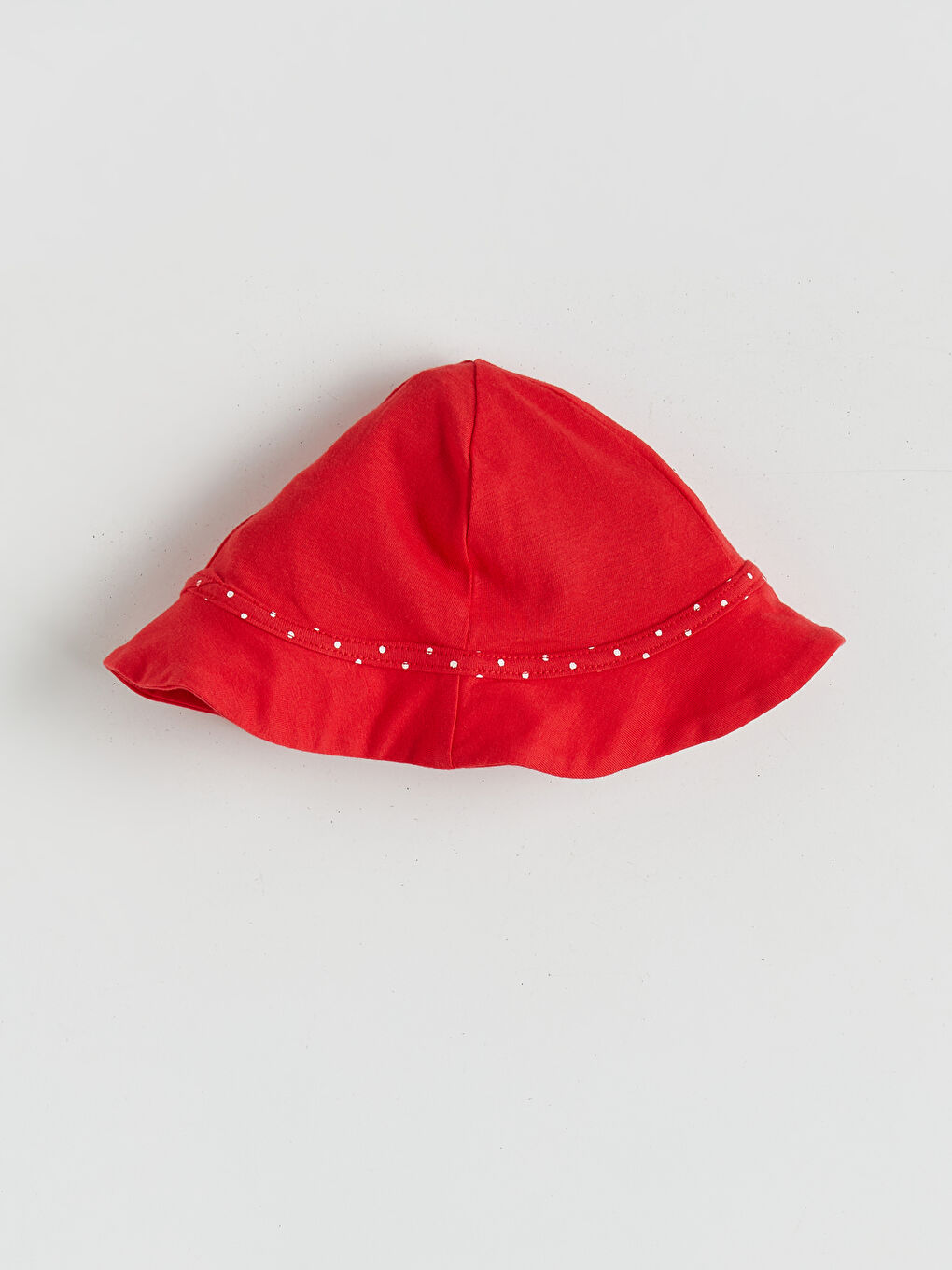 Kırmızı Çiçek Desenli Kız Bebek Tulum ve Şapka-2