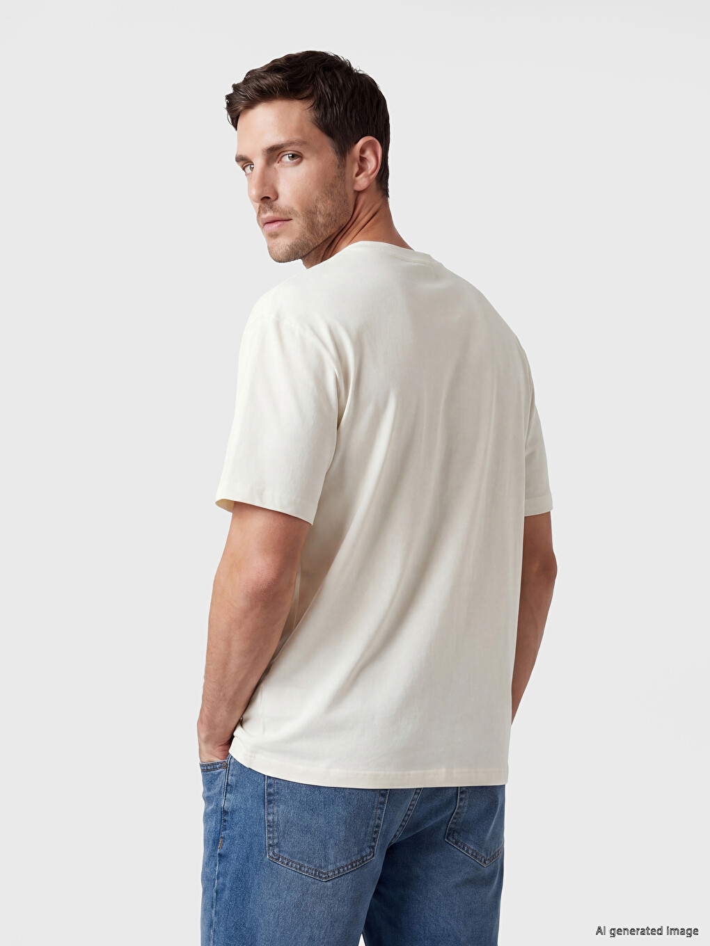 Oversized crew neck printed jersey men's t-shirt-2