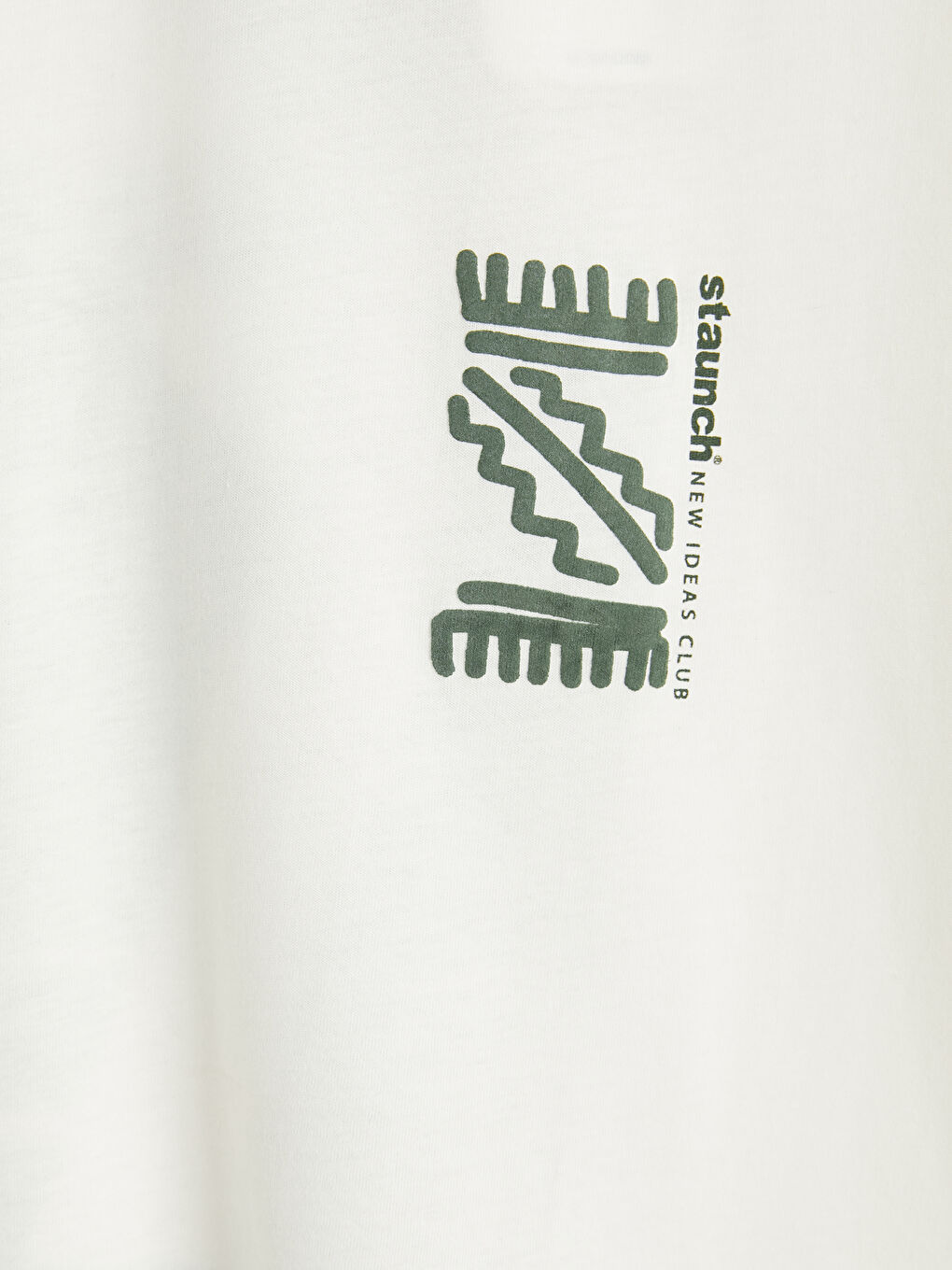 Ekru Bisiklet Yaka Baskılı Erkek Tişört-7