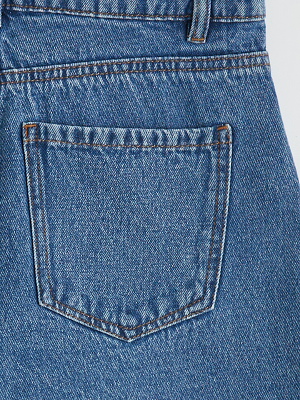 Woman Indigo Denim Overlay Shorts-5